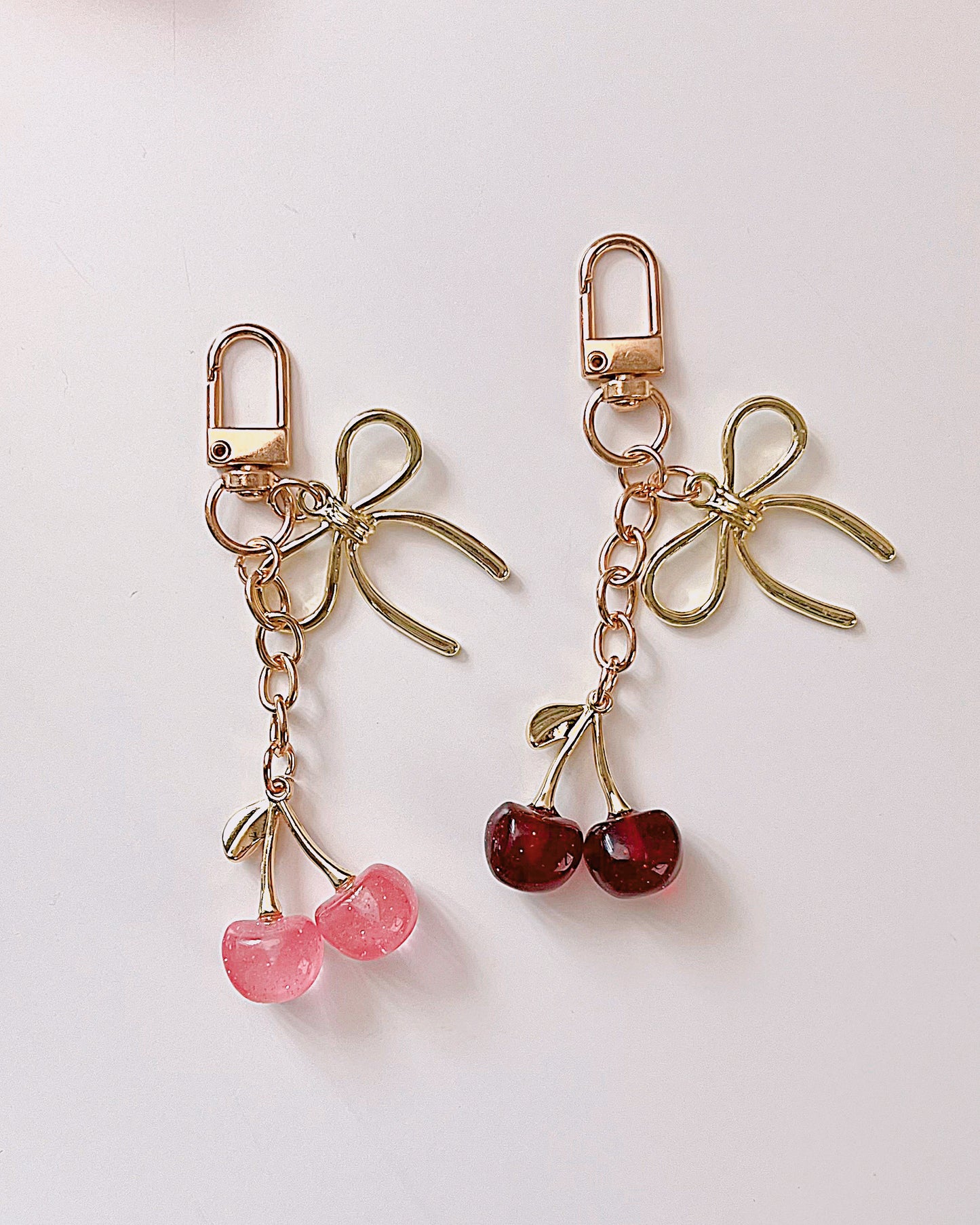 Cherry Bow Keyring