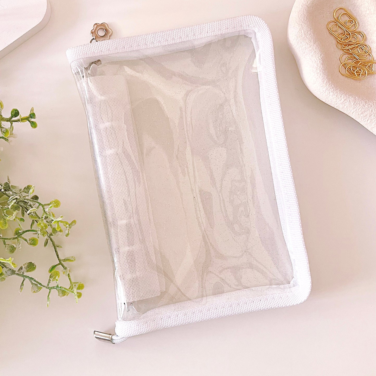 A6 CLEAR GLITTER BINDER