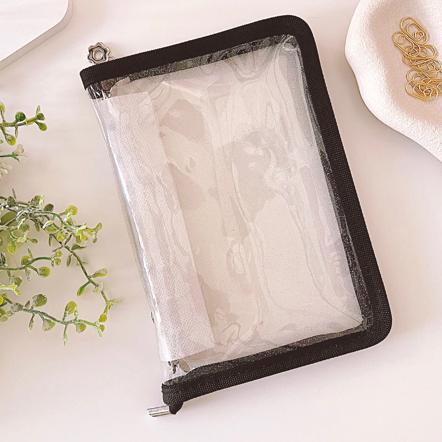 A6 CLEAR GLITTER BINDER