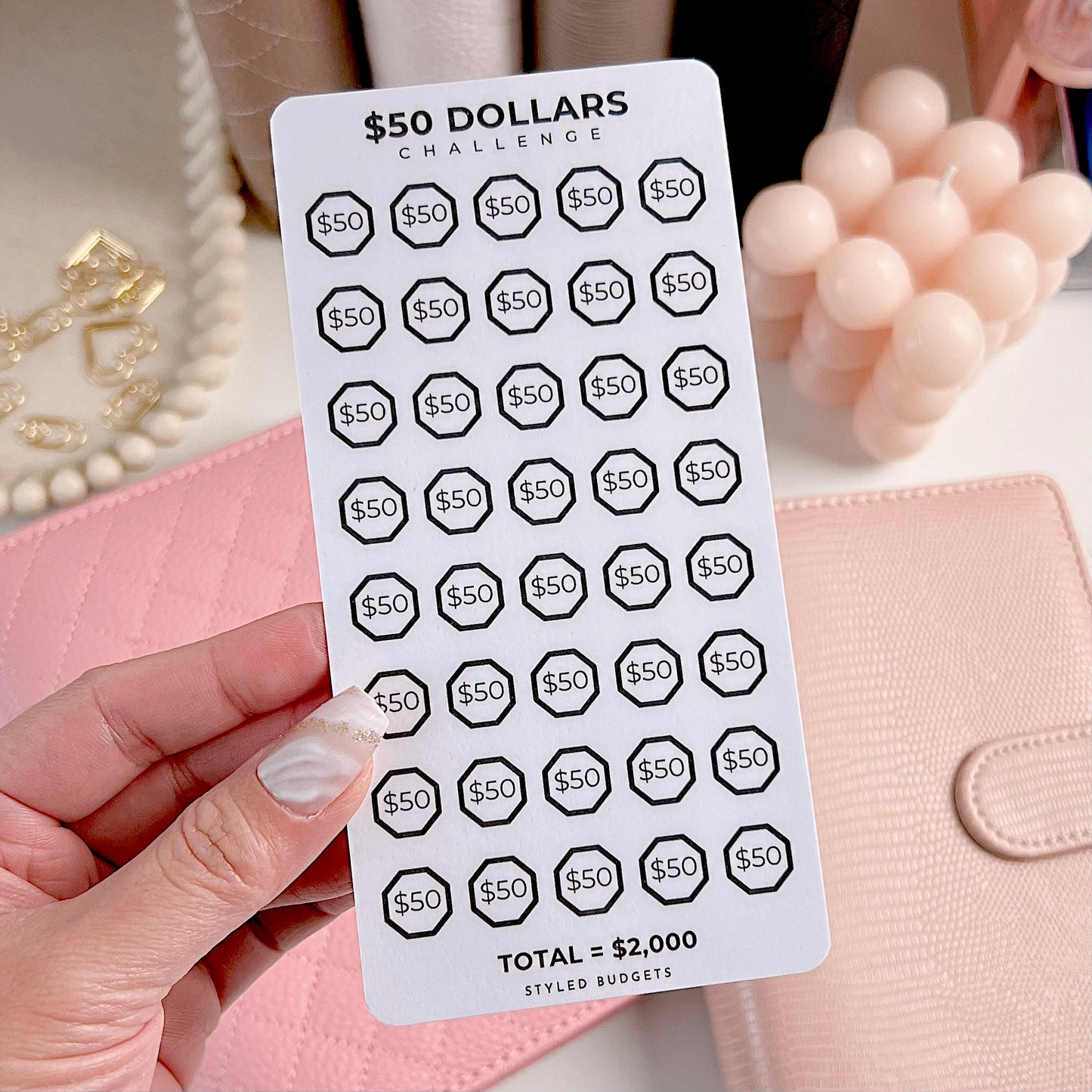 $50 Dollars Savings Challenge Tracker