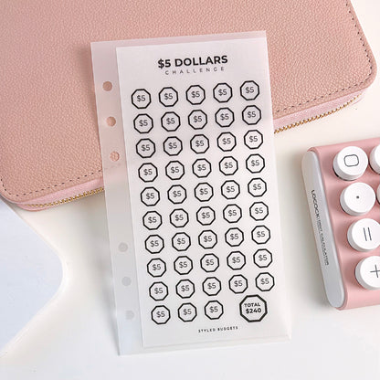 $5 $10 $20 Matte Envelope