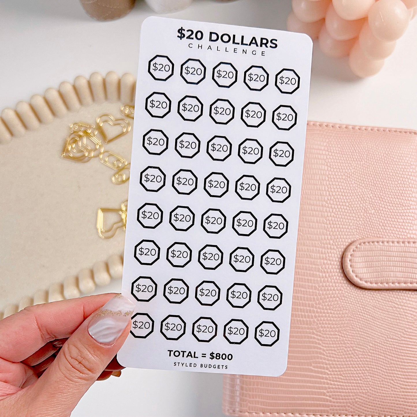 $20 Dollars Tracker