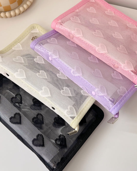 Love Heart Clear Binders