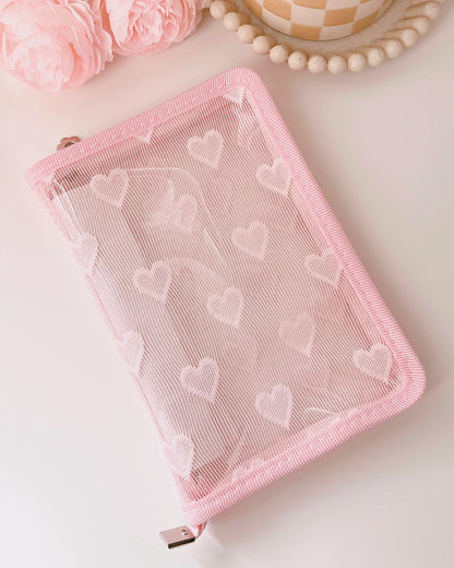 Love Heart Clear Binders