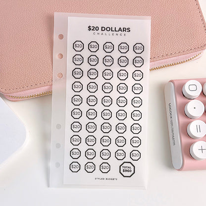 $5 $10 $20 Matte Envelope
