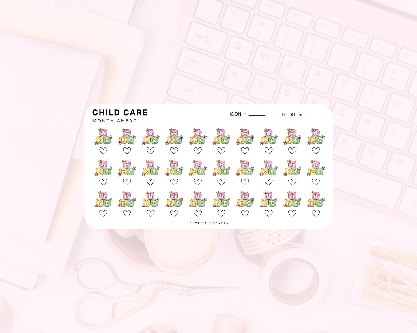 One Month Ahead - Child Care Tracker