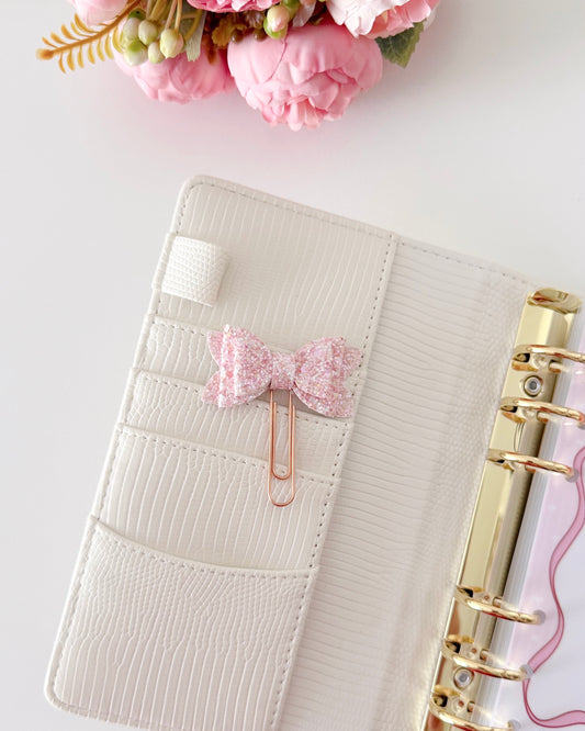 Glitter Bow Paperclip