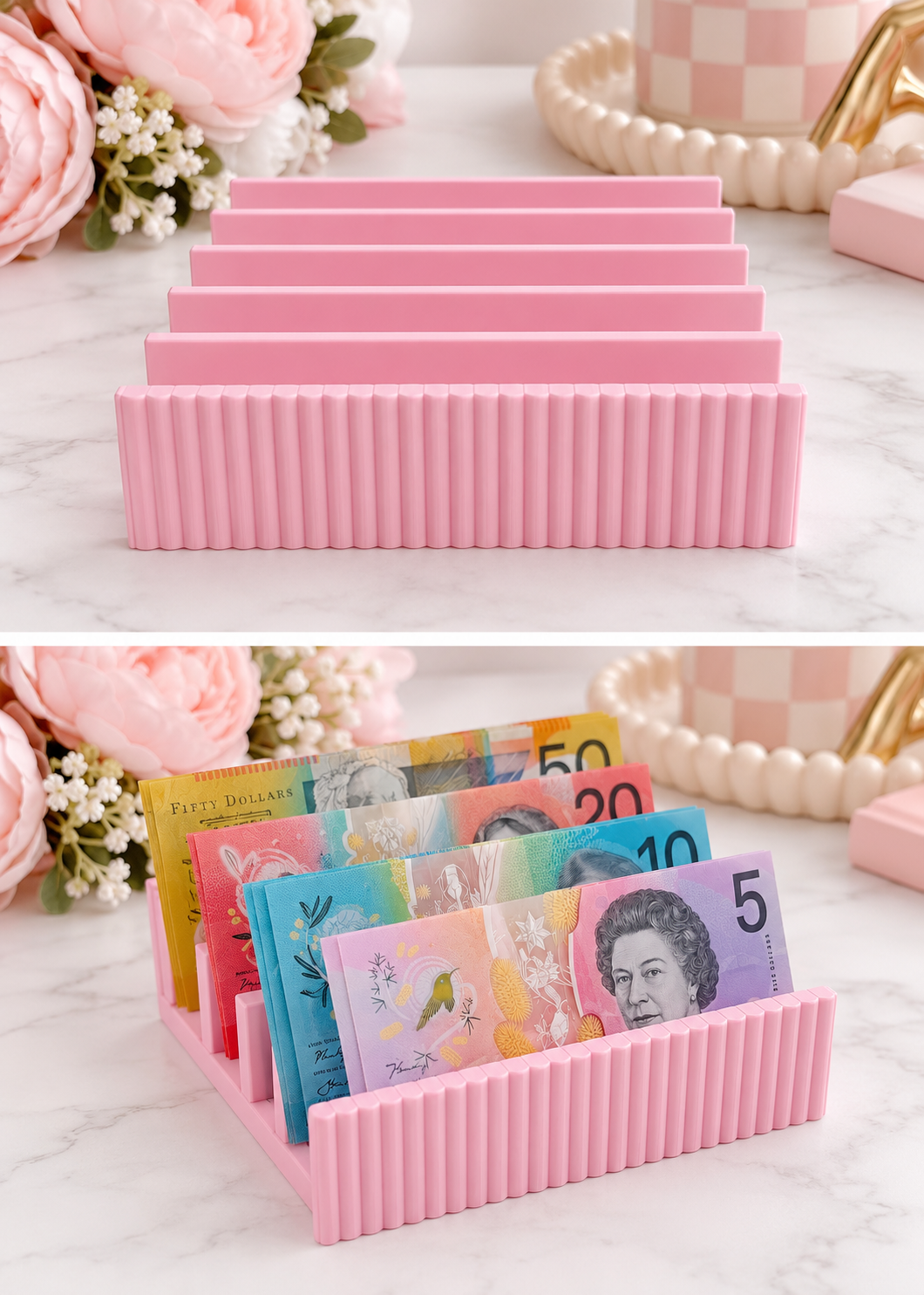 Styled Ribbed Cash Tray