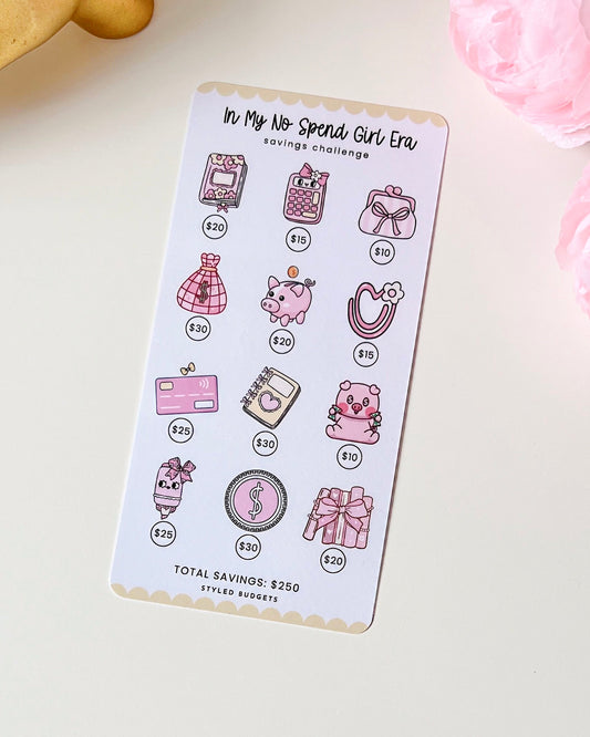 In My No Spend Girl Era Tracker