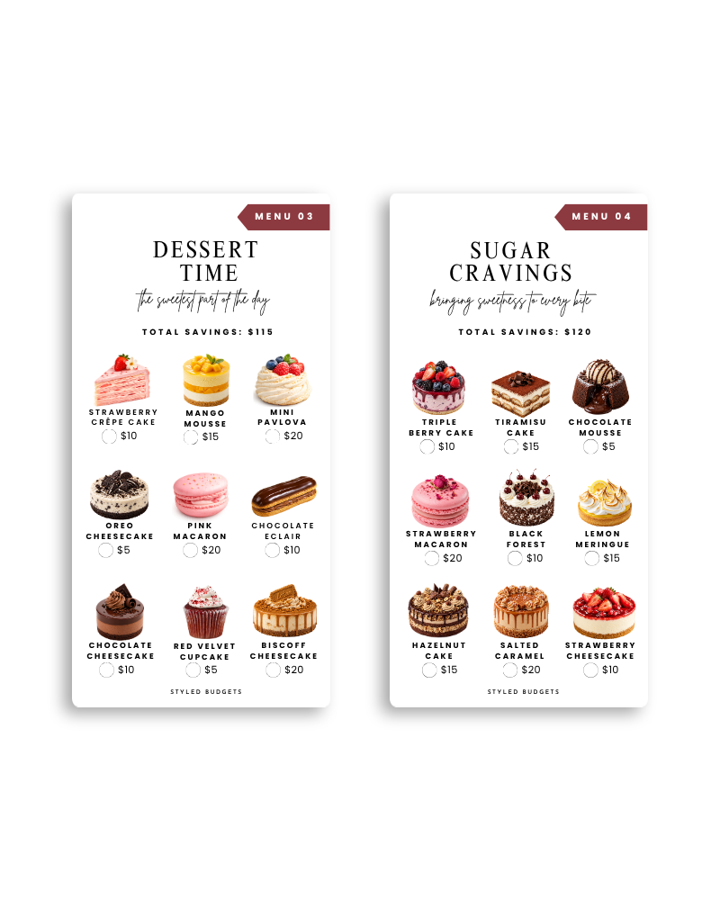 Sweet Delight Savings Challenge